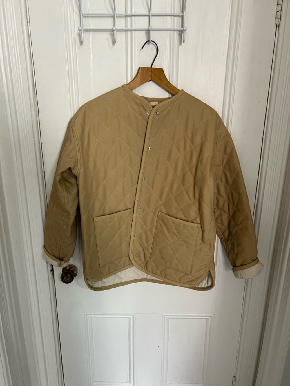 Shelter Milo Quilted Jacket in Honey - Picture 3 of 8